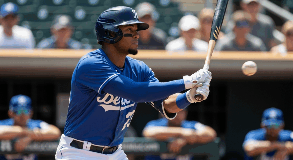 A baseball player intensely focused on the ball, showcasing the kind of sharp, elite vision common in professional athletes.