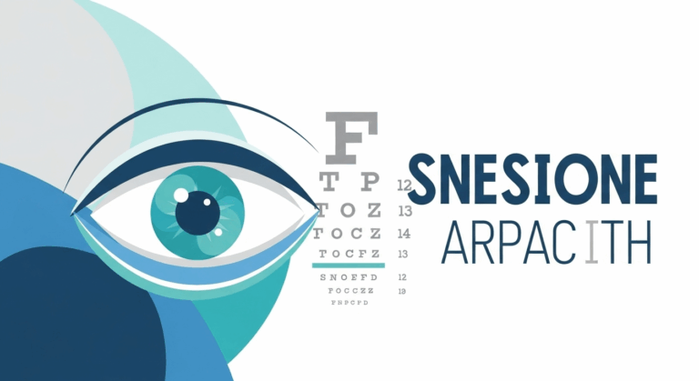 Stylized graphic of an eye, representing vision health and ophthalmology