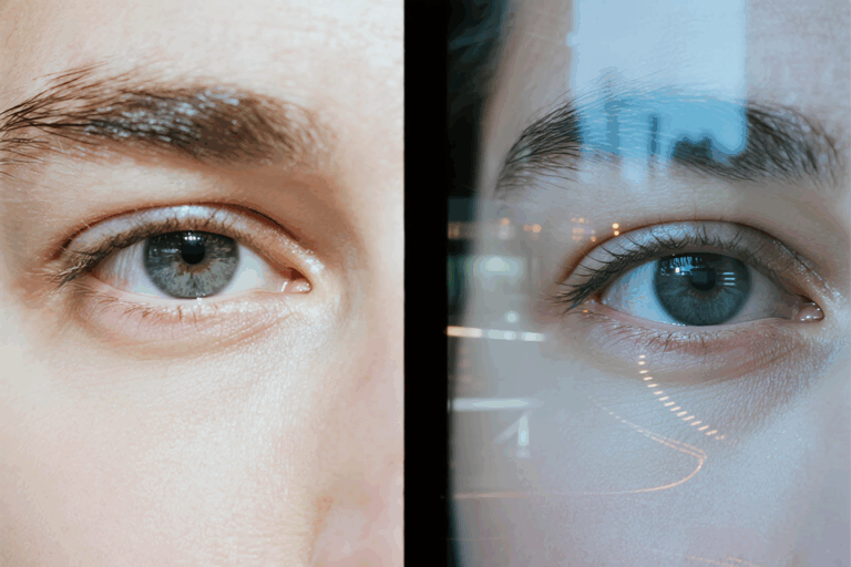 "A visually compelling split-image