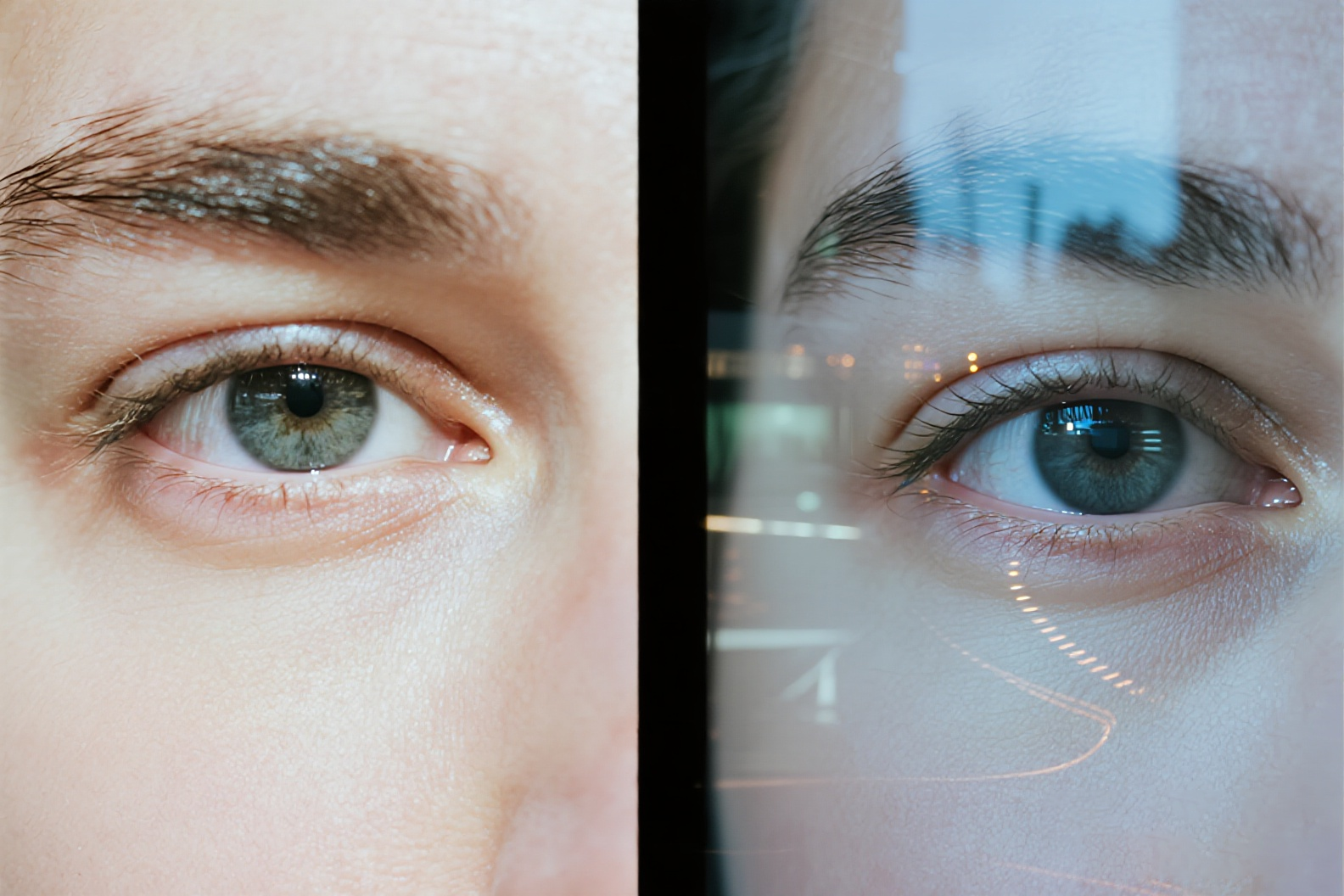 "A visually compelling split-image